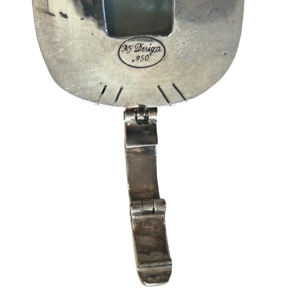 Southwest Design 950 Silver AF Designs Druzy Purple Peacock Pendant - Picture 7 of 7